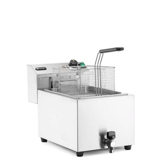 Friteuza XL, Profi Line cu robinet de scurgere, 10L, 400V / 6600W, 302x687x(H)375 mm 