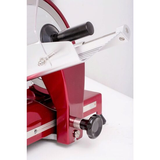 Feliator Hendi Profi Line 250, Rosu, 320 W, 485x420x(H)395 mm, Inox, grosime de taiere reglabila de la 0 la 12 mm