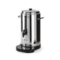 Percolator  pentru bauturi calde cu pereti dubli Hendi, 1500 W, 15 L, Robinet anti-picurare, Indicator decalcifiere, Argintiu