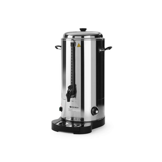 Percolator  Hendi bauturi calde cu pereti dubli 18 litri, termostat, 2400 W temperatura, ajustabila pana la 100 C, Inox, robinet anti-picurare