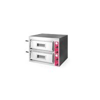 Cuptor pizza profesional Inox 2 camere 8400 W interval temperatura 0?C - 500?C 890x730x (H) 750 mm