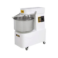 Malaxor profesional spirala 1 viteza echipat cu roti pivotante vas capac si spirala din inox 18/10 Hendi 22 litri 750 W, capacitate maxima incarcare 17Kg,  385x670x(H)725 mm