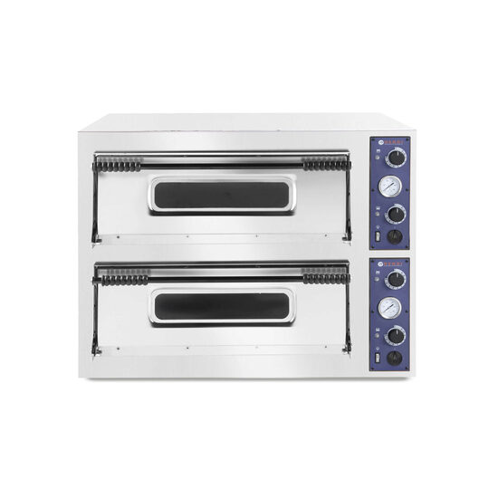 Cuptor pizza profesional Basic XL 44 Inox 2 camere 12000 W interval temperatura 50?C - 500?C Hendi 1000x844x(H)745 mm