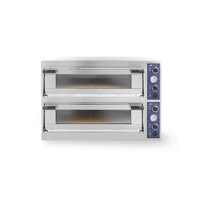 Cuptor profesional pizza Trays 44 Glass 2 camere 13800 W interval de temperatura de la 50?C la 500?C Hendi 2x 820x840x(H)175 mm