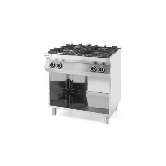 Aragaz profesional pe gaz Hendi Kitchen Line cu 4 arzatoare fara cuptor 800x700x(H)900 mm