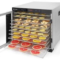 Deshidrator alimente Hendi Profi Line, 1000 W, 10 tavi, Temperatura reglabila 35-75?C, Gri