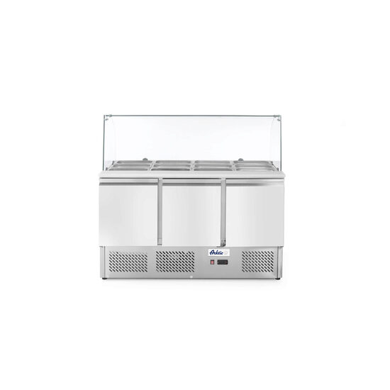 Masa rece cu 3 usi profesionala, inox, ARKTIC by Hendi interval temperatura -2/+8 gr C, 310 W 1365x700x(H)1300 mm