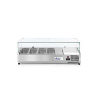 Vitrina prezentare Hendi, interval temp. -2/8?C, 180W, corp inox, ARKTIC by Hendi, 1205x395x(H)430, 4 vase  GN 1/3