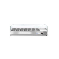 Vitrina prezentare Hendi, interval temp. -2/8?C, 180W, corp inox, ARKTIC by Hendi, 1605x395x(H)430 mm, 7 vase  GN 1/3