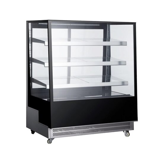 Vitrina frigorifica de prezentare interval temp. 2/6?C, 490 W corp inox, ARKTIC by Hendi, 1200x805x(H)1445 mm, 650 Litri, Clasa energetica C