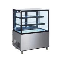 Vitrina frigorifica de prezentare interval temp. 2/6?C, corp inox, 300 litri, 480 W ARKTIC by Hendi, 915x675x(H)1210 mm, Clasa energetica C