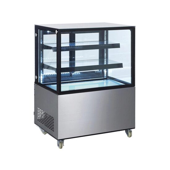 Vitrina frigorifica de prezentare interval temp. 2/6?C, corp inox, 300 litri, 480 W ARKTIC by Hendi, 915x675x(H)1210 mm, Clasa energetica C