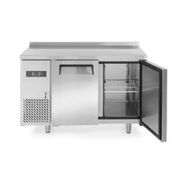 Masa frigorifica profesionala ARKTIC by Hendi Kitchen Line cu 2 usi 220 L 1200x600x(H)850 mm Inox -2/8?C 300 W 2 rafturi 390x428mm incluse, Clasa energetica B