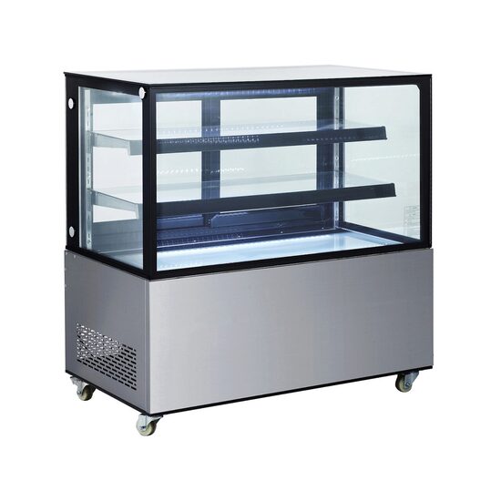 Vitrina frigorifica de prezentare interval temp. 2/6?C, corp inox, 410 litri, 490 W ARKTIC by Hendi, 1215x675x(H)1210 mm, Clasa energetica C