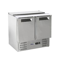 Masa rece cu 2 usi pentru salata cu capac rabatabil, 900x700x(H)860 mm