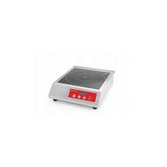 Plita cu inductie profesionala, Hendi Kitchen Line, model 3500W, control digital, corp inox,383x465x (H) 92