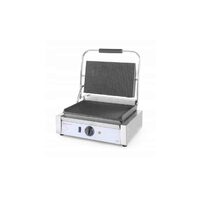 Contact grill Panini profesional, Revolution by Hendi, 2200W, baze striate, din fonta cu invelis ceramic