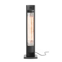 Radiator cu infrarosu Tornado, negru, 220-240V/2000W, 130x90x(H)900 mm