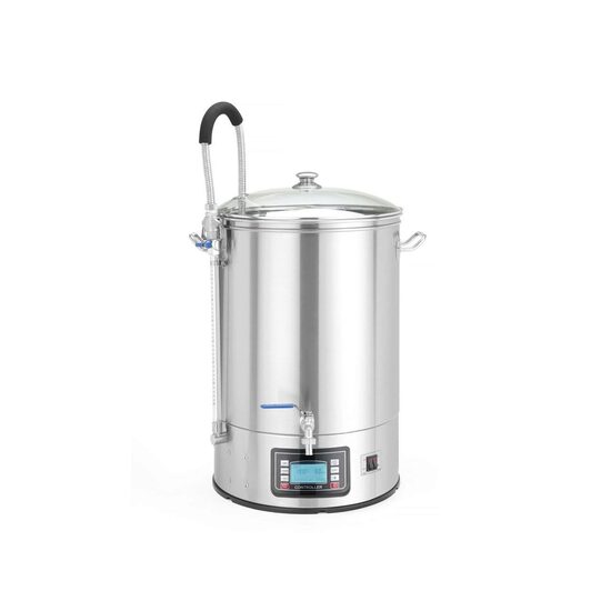 Aparat profesional pentru producere bere, capacitate 40 l, 2500 W,  diametru 400x (H) 630 mm, panou digital, inox AISI 304, operare manuala sau automata, memorie salvare retete
