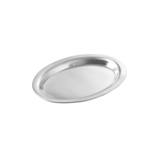Tava ovala pentru cafea, aperitive, prajituri, 200x140 mm, inox, Hendi
