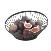 Cos pentru servire fructe Hendi, rotund,negru, diametru 280x(H)130 mm