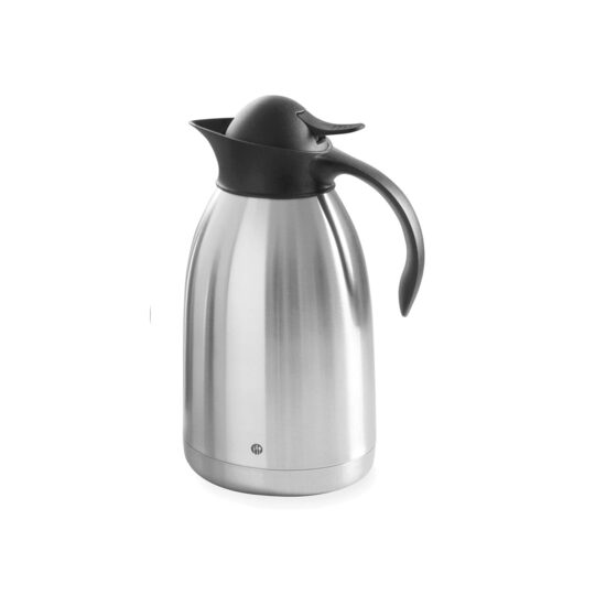 Cana termos 1.5 lt, pereti dubli inox, Hendi, cu sistem apasare negru