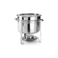 Chafing dish rotund pentru supa, 8 lt, inox, cu capac, 37x(H)32.5 cm, Hendi