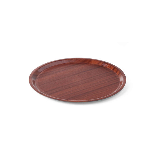 Tava Hendi pentru servire, imitatie lemn rotunda, cu margine joasa 380 mm
