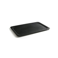 Tava servire dreptunghiulara, 20x28 cm, suprafata anti-alunecare, poliester armat cu fibra de sticla, neagra, Hendi