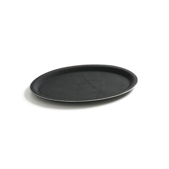 Tava Hendi pentru servire ovala, poliester armat cu fibra de sticla, neagra 200 x 265 mm