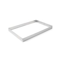 Forma dreptunghiulara din inox pentru patiserie si cofetarie 385x285x50 mm Hendi rezistenta la temperaturi