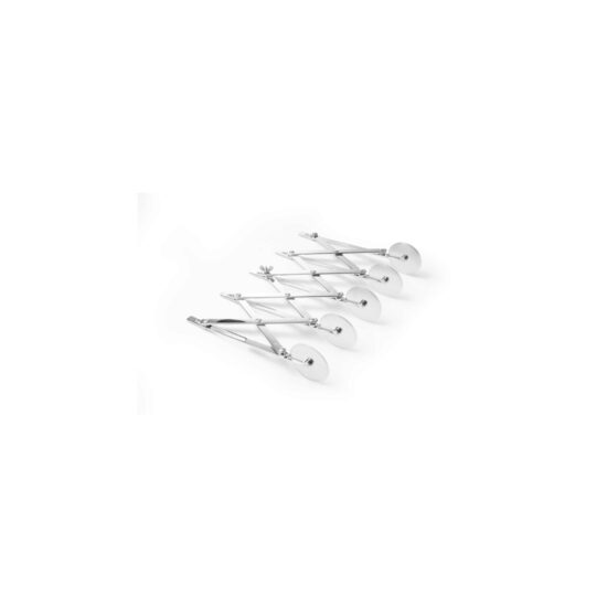 Taietor pentru aluat din otel inoxidabil cu 5 role, 222x56x(h)55 mm