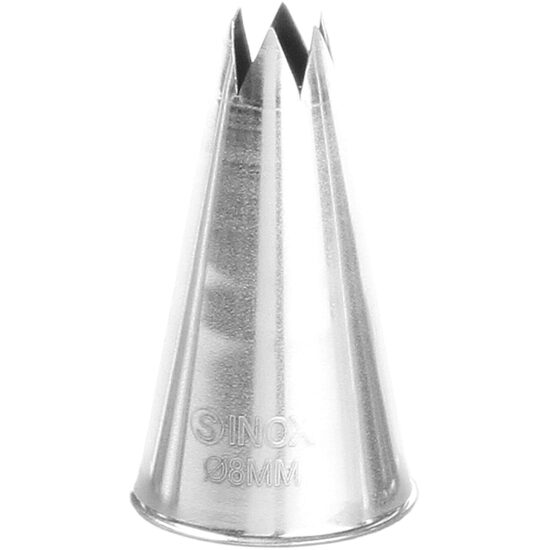 Varf decorare pentru cofetarie/patiserie, Hendi, in forma de stea, Inox, diametru 9 mm