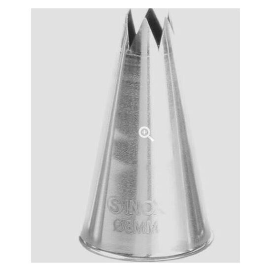 Varf decorare pentru cofetarie/patiserie, Hendi, forma stea, Inox, diametru 6 mm