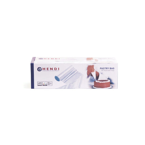 Set 100 pungi pentru patiserie de unica folosinta, Hendi, 445x220 mm, pentru preparare calda si rece