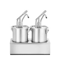Recipient dublu pentru sos cu distribuitor, otel inoxidabil, Hendi, 400x200x(H)440 mm, capacitate 9 l