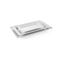 Platou servire dreptunghiular, Hendi, 49.5 x 27 x (H)5.6 cm, melamina alba rezistenta la socuri