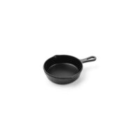 Bol servire, forma mini-tigaie cu maner,, 162x121x(H)30 mm, melamina neagra, Hendi Little Chef