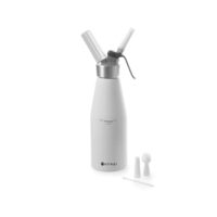 Aparat / sifon frisca Kitchen Line, Hendi, capacitate 0.95 lt, diam 9.5 x (H) 32 cm, incluse 3 duze polipropilena si perie curatare