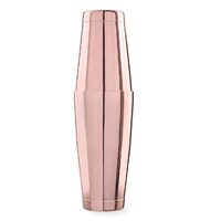 Shaker Cocktail Hendi, fabricat din otel inoxidabil invelit in cupru, din 2 parti, 600/800 ml, 90x(H)140 mm/ 92x(H)174 mm