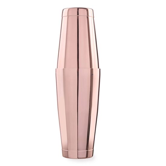 Shaker Cocktail Hendi, fabricat din otel inoxidabil invelit in cupru, din 2 parti, 600/800 ml, 90x(H)140 mm/ 92x(H)174 mm