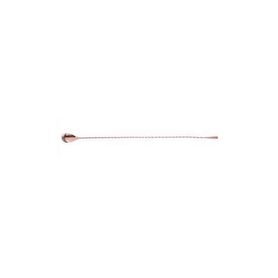 Lingurita cocktail, pentru bar, Hendi, 27x20 mm, inox placat cu cupru, lungime 45 cm