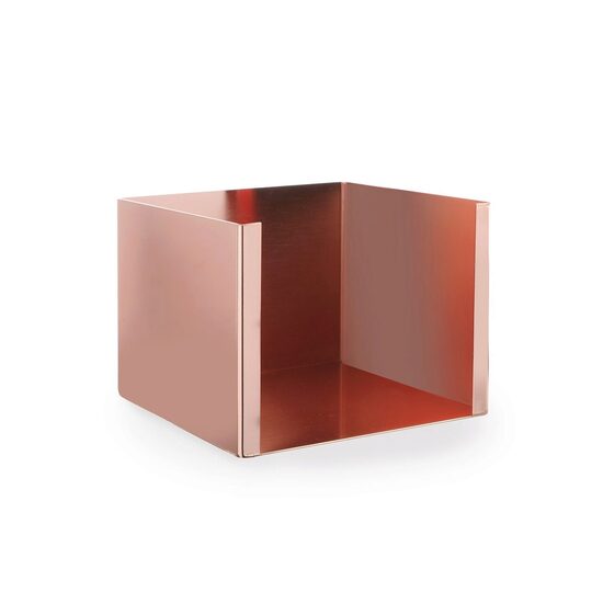 Suport servetele din otel inoxidabil placat cu cupru Hendi 130x130x(H)100 mm