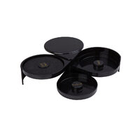 Set decorare margine pahare cocktail cu 3 zone pt zahar, sare si lime - - 200x160x(H)75 mm - plastic ABS - Hendi