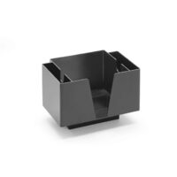 Suport pentru servetele cu 3 compartimente Hendi, negru, 193x143x(H)136 mm