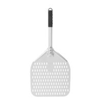 Lopata de pizza patrata perforata cu maner scurt, 355x710 mm
