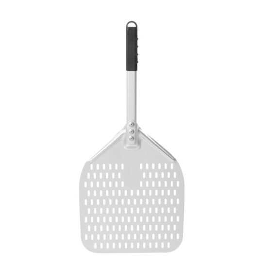Lopata de pizza patrata perforata cu maner scurt, 355x710 mm