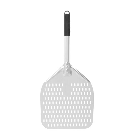 Lopata de pizza patrata perforata cu maner scurt, 305x660 mm