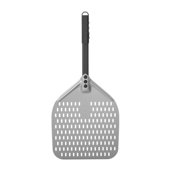Paleta de pizza patrata perforata cu maner scurt, 305x660 mm