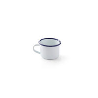 Ceasca emailata 120 ml, 70x(H)50 mm, model traditional alb / albastru, Hendi